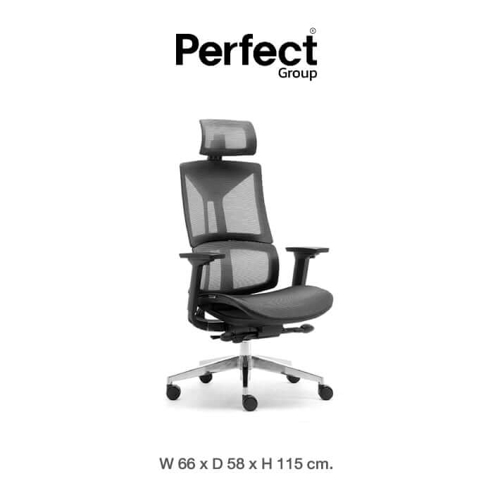 เก้าอี้ทำงานเพื่อสุขภาพ Perfect รุ่น 6226A สีดำ